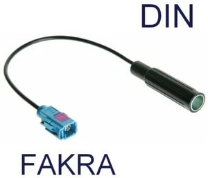 Antennenadapter DIN Kupplung auf Fakra Buchse AUDI VW SKODA SEAT OPEL FORD - Bild 1 von 1