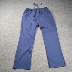 Cherokee Workwear Men's Navy Blue Scrub Large Elastic Drawstring Pants Nursing - Picture 1 of 9