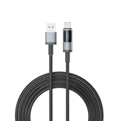 Fast Charging Cable Type C Micro USB for iPhone Data Sync Voltage Display Cables - Image 1 of 4