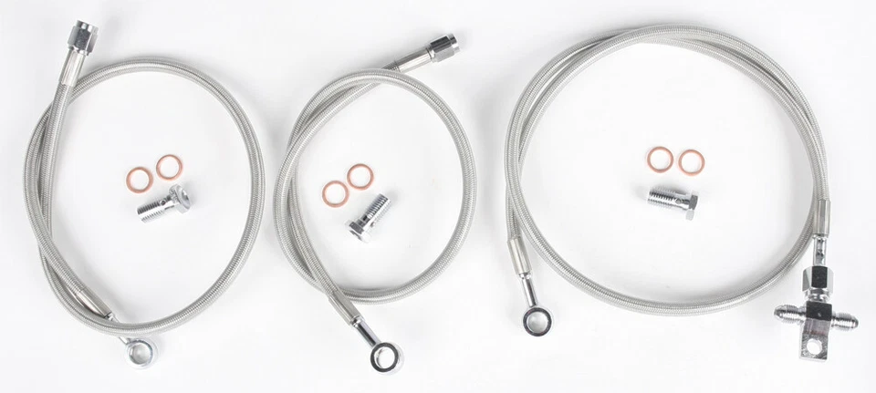 Streamline 3-Line Brake Line Kit Standard Clear Front for Honda TRX450 TRX450-F - Image 1 of 1