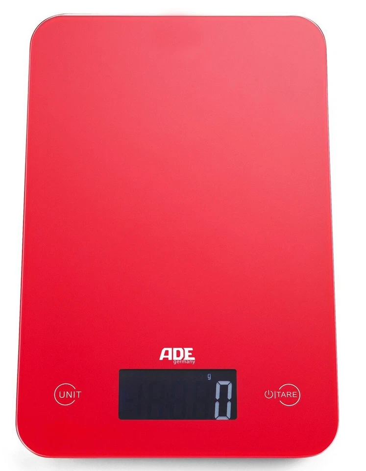 Ade KE 927 Slim Digitale Küchen-Waage Sicherheits-Glas Tara LCD-Display Touch - Bild 1 von 1