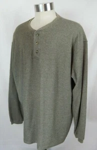 Farah Mens Size XXL Long Sleeve Warm Attractive Henley Sweater Beige Brown - Picture 1 of 5