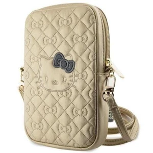 Hello Kitty Quilted Bows Universal Phone Bag with Strap Gold - HKPBPEKHBPD - Picture 1 of 5