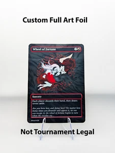 Wheel Of Fortune Art Foil Custom sticker on bulk MTG Commander - Picture 1 of 2