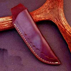 GENUINE LEATHER SHEATH CUSTOM HANDMADE FIXED BLADE KNIFE / HOLSTER 1305 - Picture 1 of 4
