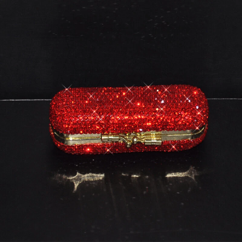 Rhinestone Lipstick Box  Mini Cosmetic Bag Travel Beauty Makeup Case Lipstick  - Image 1 of 4