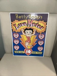 Vintage Aged Betty Boop 1991 Love Meter 12" x 15,5" Blechschild USA - Bild 1 von 4