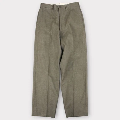 Vintage U.S. Military Wool Dress Pants Green Trousers 30x31 USA Made - Image 1 of 4