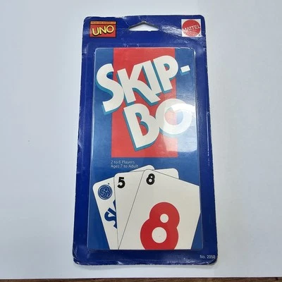 Skip-Bo Original Card Game Mattel 1995 Sealed VTG Cards Mattel Makers Of UNO  - Image 1 of 4