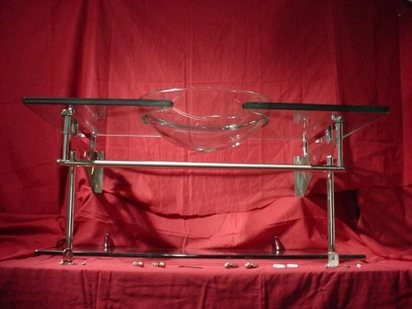 Decolav Tempered Glass Bathroom Lavatory Vanity Sink Vessel Bowl 2300-CP-TNG - Image 1 of 4