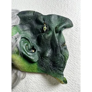 Vintage 1996 Paper Magic Group Halloween Mask Green Monster Creature Scary - Picture 1 of 10