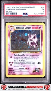 Pokemon Gym Heroes #14 Sabrina'S Gengar Holo 2000 PSA 5 - Imagen 1 de 2