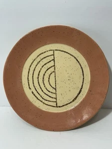 Anthropologie Ceramic Salad Plate Cathy Terepocki Peach Gold BOHO 8" - Picture 1 of 5