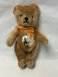 Usato vintage Orsacchiotto Hermann Germania Ovest 5" snodato in mohair con etichetta - Foto 1 di 8