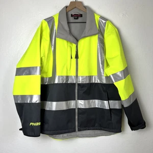 Tingley Men’s Hi-vis Work Coat  XL Water Proof Phase 3 yellow reflective pockets - Picture 1 of 15