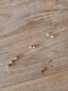 Beautiful Silver Swarovski Gold 7 Cultured Pearl Drop Pendant - Picture 1 of 2