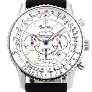 BREITLING Navitimer Montbrillant A414G96KBA A41330 Automático Plateado Hombres Garantía - Imagen 1 de 12