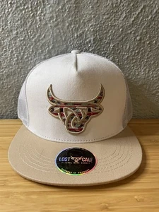 Lost Calf Men's Cap Flat Bill Trucker Hat -Mixteca - Picture 1 of 6