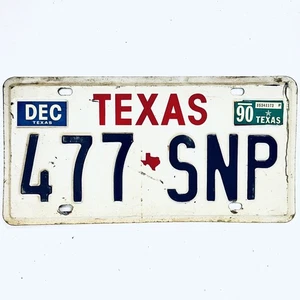 Targa passeggeri Stati Uniti Texas Base 1990 477 SNP - Foto 1 di 1