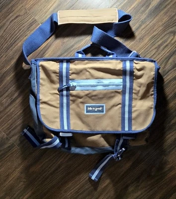 Bolso Mensajero Unisex de Lona LIFE IS GOOD con Correa Bandolera Nuevo sin Etiquetas Foto 1 de 4
