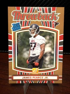 James Pearce Jr. Throwback Rated Rookie /100-2025 Panini Donruss Falcons NFL RC - Picture 1 of 2