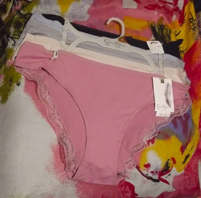 5 JESSICA SIMPSON JS61008A5  ULTRA SOFT MF LACE TRIM BIKINI PANTIES XL - Image 1 of 2