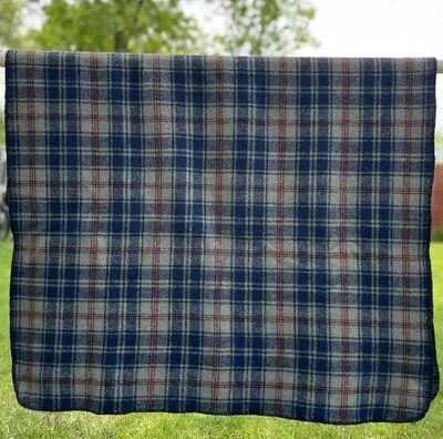 North Crest 40” x 68” Wool Blend Throw Blanket Plaid Made In Mexico Machine Wash - Image 1 of 4