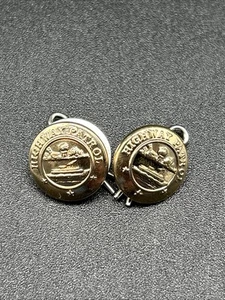 Vintage Tennessee Highway Patrol Buttons Waterbury Gold Tone Lot Of 2 - Picture 1 of 7