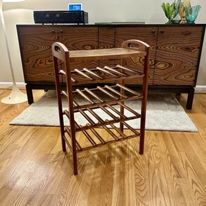Vintage Ernest Sohn Wine Rack & Cutting Board | Danish Modern Mid Century Design - Picture 1 of 8