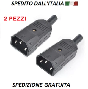 Spina Presa Tripolare VDE C14 IEC 320, dritta 10A, 250V AC - Foto 1 di 2