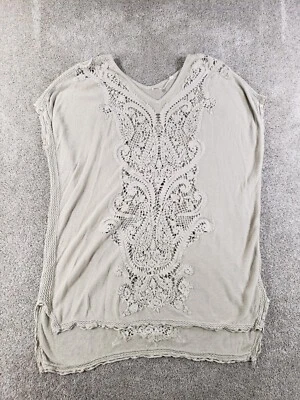 Knitted & Knotted Womens Sweater Dress XS/S Beige Knit Poncho Boho Oversized  - Image 1 of 4