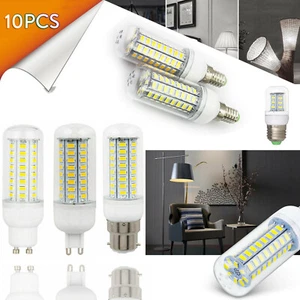 10x LED Corn Light Bulbs E14 E27 B22 BC G9 GU10 5730 SMD 7W - 20W White Lamps RE - Picture 1 of 11