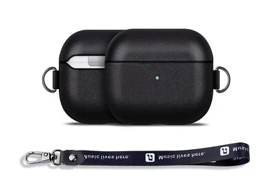 Étui en Cuir avec dragonne Amovible pour Apple AirPods 3ᵉ génération - Fabriq... - Photo 1/4