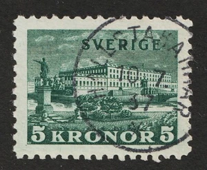 1931 Sweden Sverige Sc# 229 - 5 Kronor, Royal Palace, Architecture Used Cv$12.50 - Picture 1 of 1