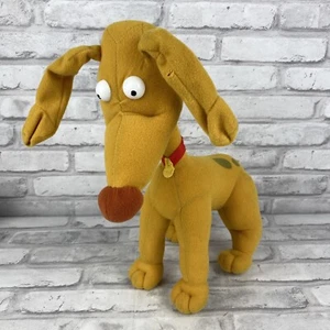 Rugrats 1993 SPIKE DOG Mattel Nickelodeon 13" Tall Plush Stuffed Toy Small Hole - Picture 1 of 4
