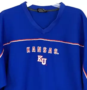 Size Large KU Shirt Men's University of Kansas Basketball Pullover V-neck Top Z1 - Picture 1 of 8