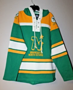 New NHL Minnesota North Stars old time jersey style cotton hoodie men's S - Picture 1 of 5