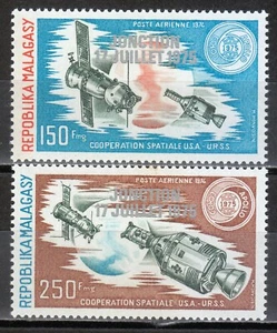 Malagasy 1975 MNH C142-C143 Mi 753-754 Proof with SILVER Apollo Soyuz ** Space - Picture 1 of 2