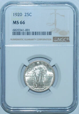 1920 P NGC MS66 Standing Liberty Quarter - Image 1 of 2
