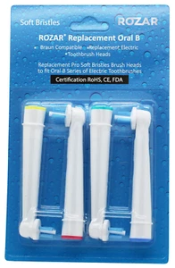 Rozar Braun UK Oral-B IP17-4 Interspace Tip Toothbrush Soft Heads 4 Interdental - Picture 1 of 9