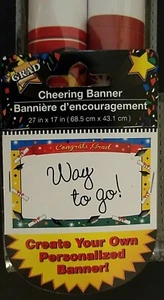 Graduation 'Congrats Grad' Signature Banner Scroll 27”W x 17”H - Picture 1 of 2