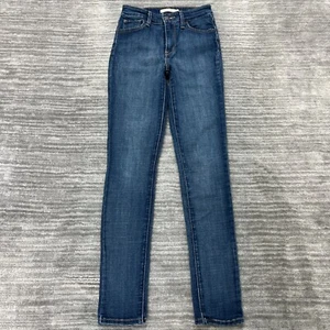 Levi's 721 Jeans Size 26 Womens High Rise Skinny Medium Wash Blue Denim - Picture 1 of 12