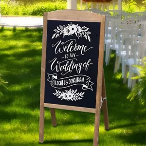 Large A-Frame Chalkboard LED Magnetic Menu Board DIY Blackboard for Party, Shop - Picture 1 of 13