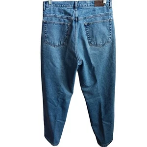 Vintage 1990's Men's 32x30 L.L.Bean Lined Natural Denim Jeans Green Fleece Liner - Picture 1 of 8