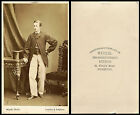 Full Length Cdv Photo Portrait Of Handsome Man With Top Hat & Mayall, London, Uk