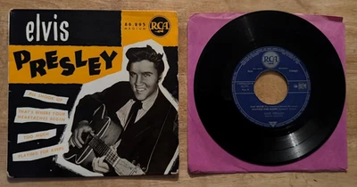 45 7" FRENCH EP ELVIS PRESLEY ALL SHOOK UP BLUE LABEL 1961 - Image 1 of 2