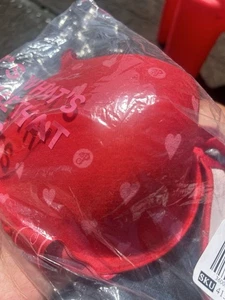 Pink Women's Wear Everywhere Bra Red Heart Dot Print Size 36B NWT Cotton - Picture 1 of 5