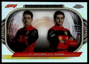 2022 Topps Chrome Formula 1 Charles Leclerc/Carlos Sainz Constructors Coalition - Picture 1 of 2