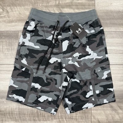 Under Armour Cargo Shorts Elite Fitted Printed Camo Gray 1373868-001 MEDIUM NEW - Image 1 of 4