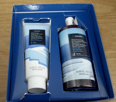 Korres Escape to Greece Set de Regalo Santorini Blanco Uva Cuerpo Manteca y Gel de Ducha Foto 1 de 4